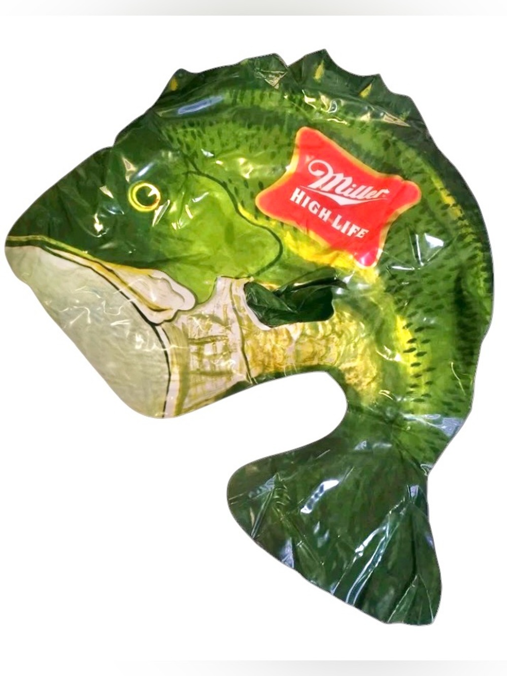 Giant Miller High Life Inflatable Bass Vtg Fish NEW OLD STOCK